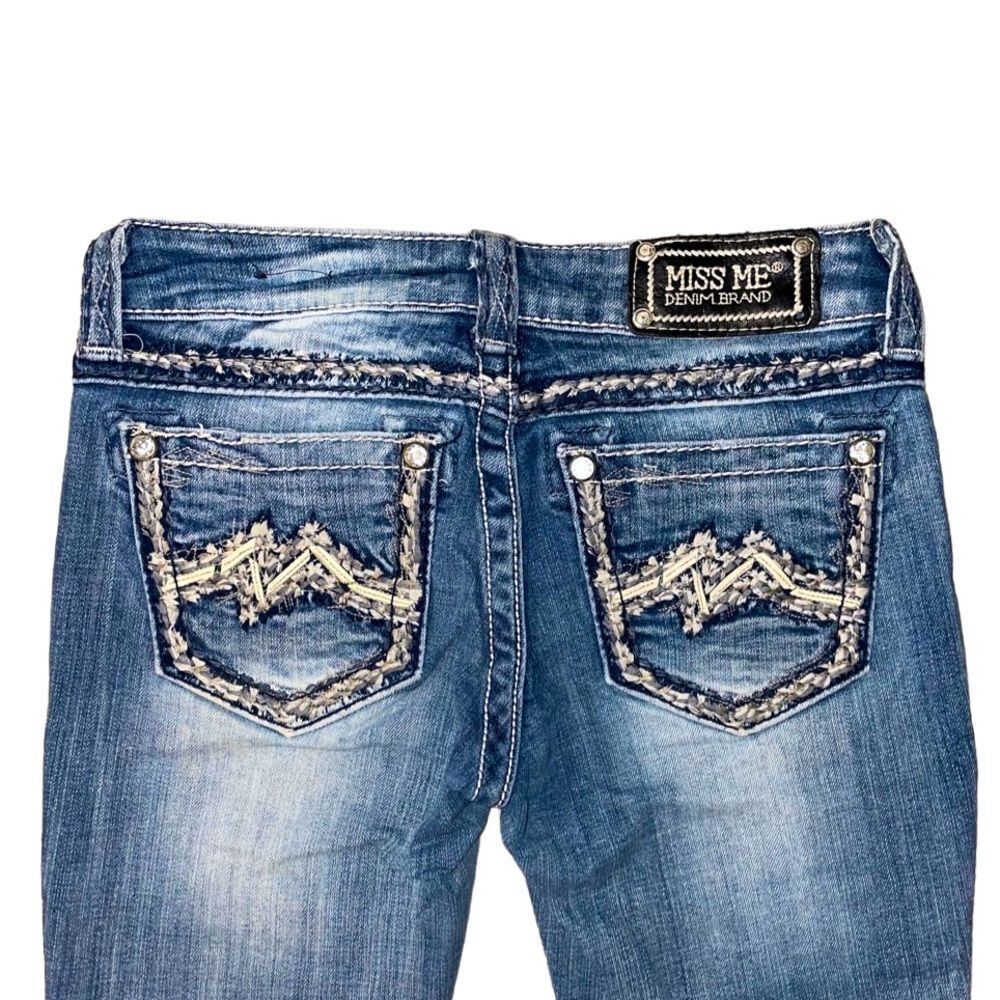 Miss me factory distressed/destructed bootcut jeans size 25